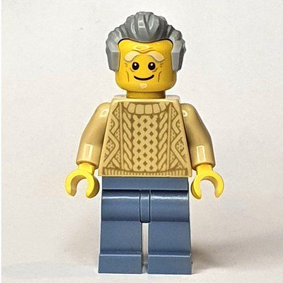 Figurine Tan Torso Sweater, Sand Blue Legs, Light Bluish Grey Hair du set 10261