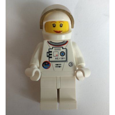 Figurine Astronaut - White Torso and Legs, Gold Visor, Female du set 10213