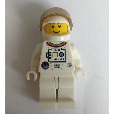 Figurine Astronaut - White Torso and Legs, Gold Visor, Male du set 10213