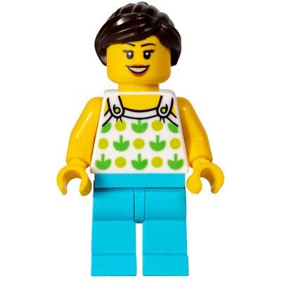 Figurine White Torso, Medium Azure Legs, Dark Brown Hair du set 10268