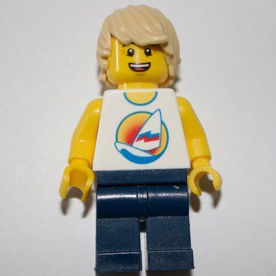Figurine White Torso, Dark Blue Legs, Tan Hair du set 31063