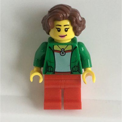 Figurine Green Torso, Red Legs, Reddish Brown Hair du set 31108