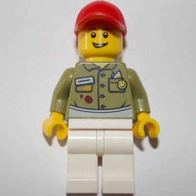 Figurine Olive Green Torso, White Legs, Red Cap du set 31050