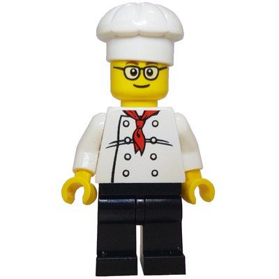 Figurine Chef, Red Neckerchief, Black Legs, Glasses du set 60050