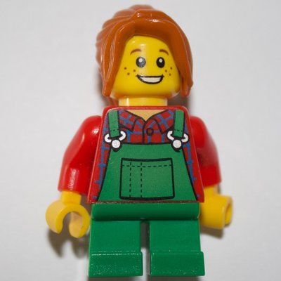 Figurine Kid - Red Torso, Green Legs, Dark Orange du set 31051