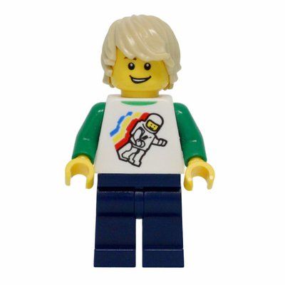 Figurine White Torso, Classic Space Figure, Dark Blue Legs, Tan Hair du set 31067