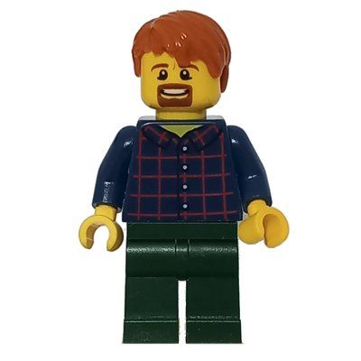 Figurine Dark Blue Torso, Dark Green Legs, Dark Orange Hair du set 31098