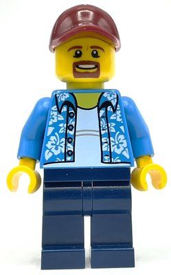 Figurine Dark Azure Torso, Dark Blue Legs, Dark Red Cap du set 31097