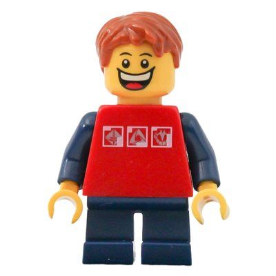Figurine Kid - Red Torso, Dark Blue Legs, Dark Orange Hair du set 40108