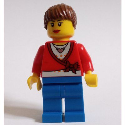 Figurine Red Torso, Blue Legs, Reddish Brown Hair du set 5899