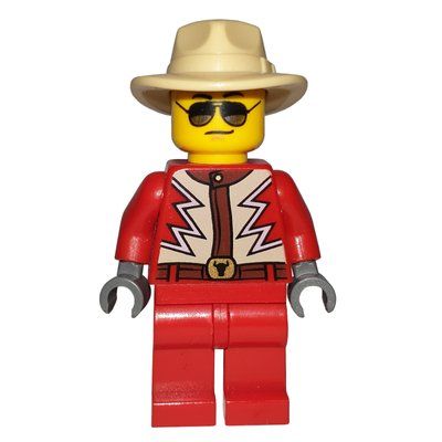 Minifigure Red Torso, Red Legs, Tan Hat del set 10655