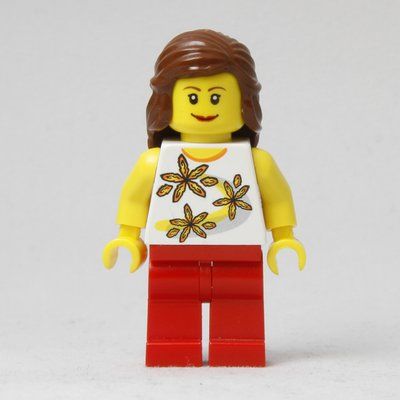 Figurine White Torso, Red Legs, Reddish Brown Hair du set 6194