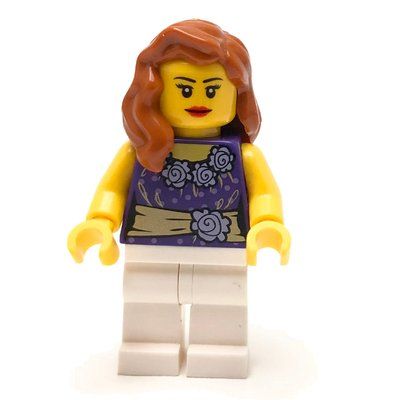 Figurine Dark Purple Torso, White Legs, Dark Orange Hair du set 60026
