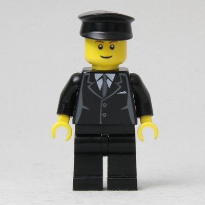 Figurine Man, Black Suit and Tie, Black Hat du set 60031
