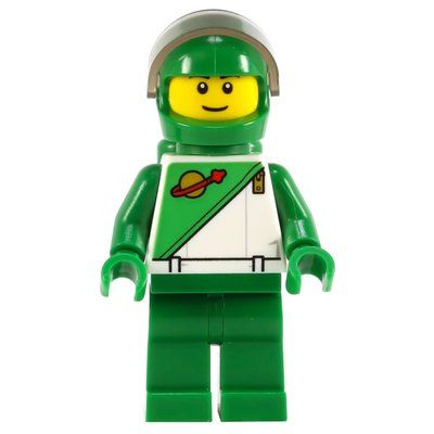 Figurine Futuron Spaceman, Green with Airtanks and Trans-Brown Visor (LEGO Store Statue) du set 60097