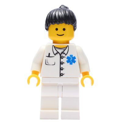 Minifigure Doctor - White Legs, Black Hair del set 9322