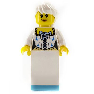 Figurine White Torso, White Slope for Dress, White Hair du set 45023