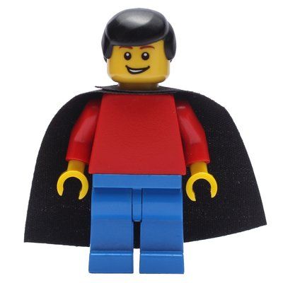 Figurine Red Torso, Blue Legs, Black Hair, Black Cape du set 45023