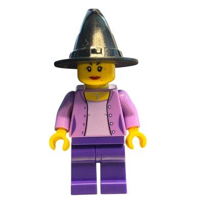 Figurine Medium LAvender Torso, Dark Purple Legs, Black Witch Hat du set 45023