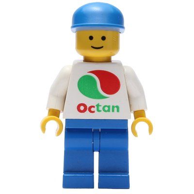 Minifiguur White Torso Octan, Blue Legs, Blue Cap uit set 9684