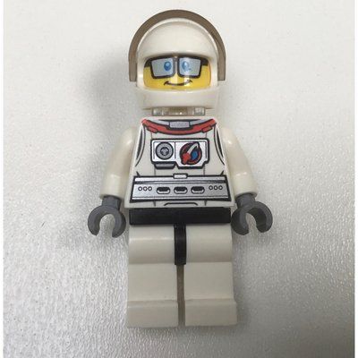 Figurine Astronaut - White Torso and Legs, Neck Bracket, Glasses du set 45806
