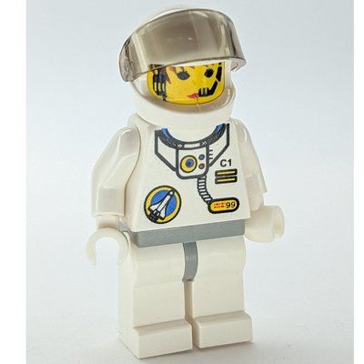 Figurine Astronaut - White Torso and Legs, Tans-Black Visor, Female du set 9788