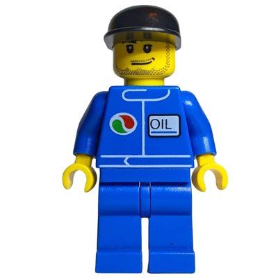 Figurine Man, Blue Jumpsuit with Octan Logo, Black Cap, Stubble du set 7993