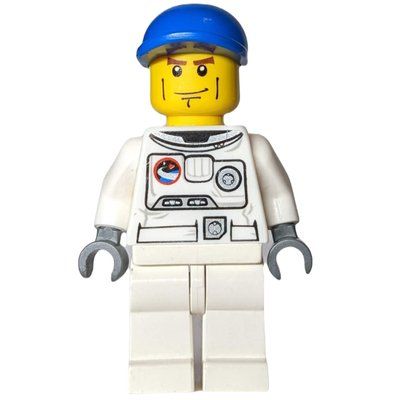 Figurine Astronaut, White, Blue Cap, Cheek Lines du set 3365