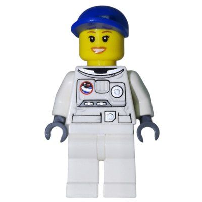 Figurine Astronaut, Woman, White, Blue Cap du set 3368