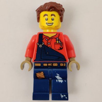 Figurine Harl Hubbs, Dark Blue Overalls du set 60258