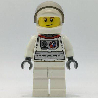 Minifigura Test Pilot, White Astronaut Suit, White Helmet with Visor del set 60079