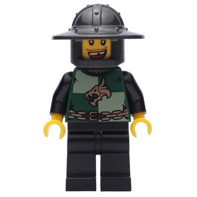 Minifigure Knight, Dark Green, Wide Brim Helmet from set 853373