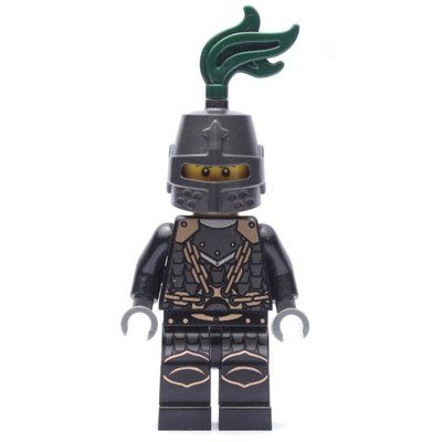 Figurine Dragon Knight, Black, Helmet with Dark Green Plume du set 6918