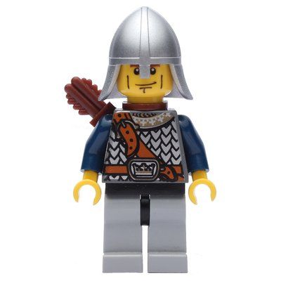 Figurine Knight, Archer with Metallic Silver Helmet, and Quiver, Cheek Lines du set 852293