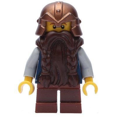 Figurine Dwarf, Dark Brown Beard, Copper Helmet du set 852293