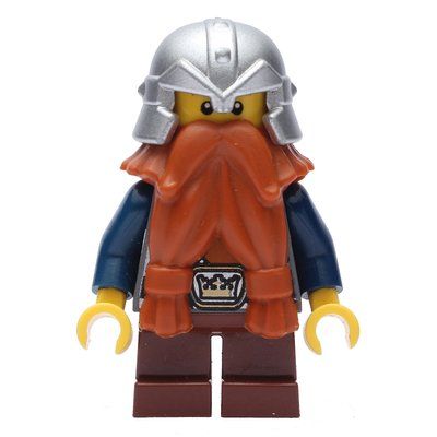 Figurine Dwarf, Dark Orange Beard, Metallic Silver Helmet du set 852293