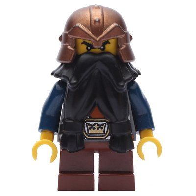 Minifiguur Dwarf, Black Beard, Copper Helmet uit set 852702