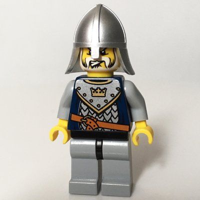 Minifiguur Knight, Dark Blue, Helmet, Beard uit set 7094