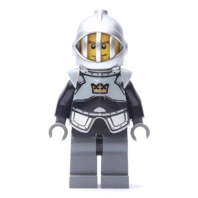 Minifigurka Knight, Black, Armor, Helmet with Grille, Cheek Lines z zestawu 7092