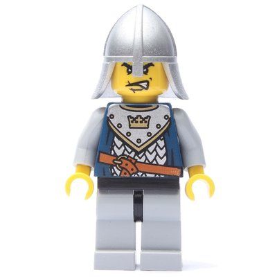 Minifiguur Knight, Dark Blue, Helmet, Angry uit set 7037