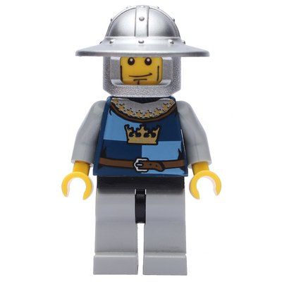 Minifigure Knight, Dark Blue, Wide Brim Helmet, Cheek Lines from set 7078