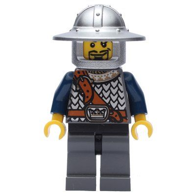 Minifigure Knight, Dark Blue, Wide Brim Helmet, Goatee Beard from set 7041