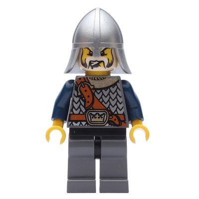 Minifiguur Knight, Dark Blue, Helmet, White Beard uit set 7029