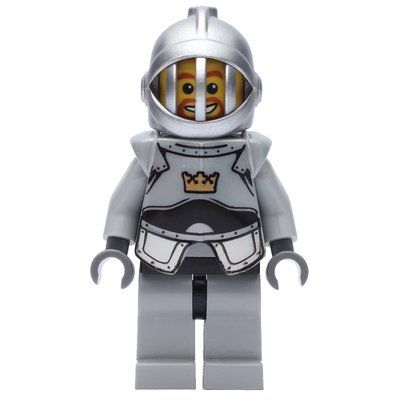 Minifigure Knight, Gray, Armor, Helmet with Grille, Goatee Beard from set 852271