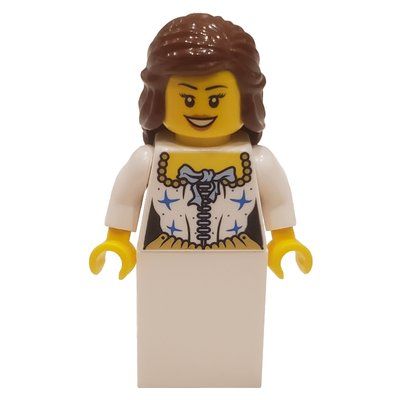 Minifigur Bride, White and Blue Corset Dress with Bow aus Set 40165