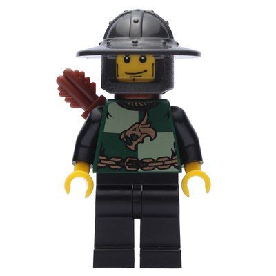 Minifigurka Dragon Knight, Archer, Dark Green, Wide Brim Helmet, Quiver z zestawu 852922
