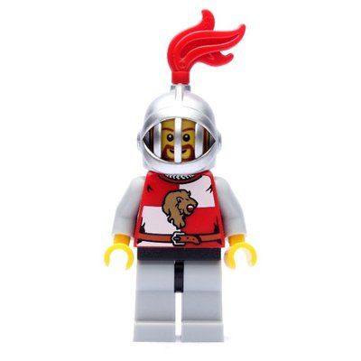 Minifigure Lion Knight, Helmet with Grille and Red Plume from set 852921