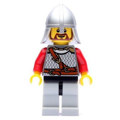 Minifigure Lion Knight, Helmet, Beard del set 7947