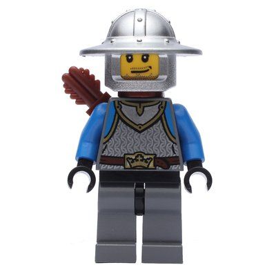 Minifigurka Knight, Archer, Blue, Wide Brim Helmet, Quiver z zestawu 70404