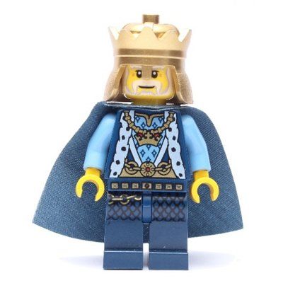 Minifigurka King, Dark Blue, Crown, Cape z zestawu 70404